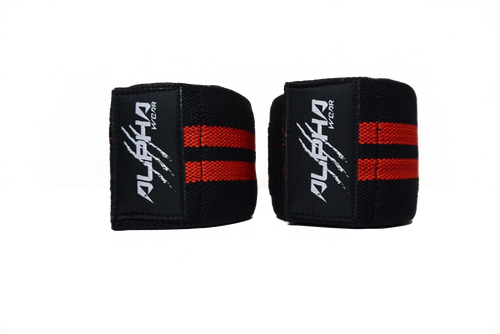 Alpha Wear Knee Wraps- Red/Black