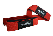 Alpha Wear Lifting Straps- Red/Black