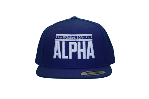 Snap Back "Natural Born Alpha" Hat (Royal Blue)