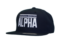 Snap Back "Natural Born Alpha" Hat (Navy Blue)