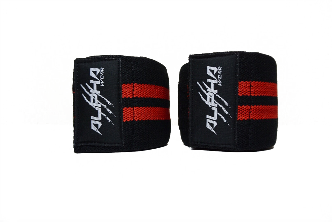 Alpha Wear Knee Wraps- Red/Black