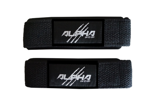 Alpha Wear Lifting Straps- Black/Black